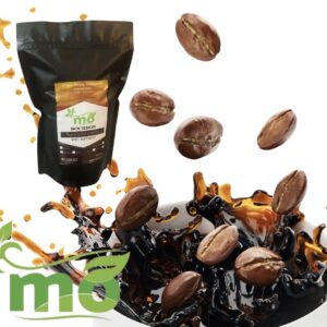 Café Bourbon de tueste oscuro, 400g en pouch reciclable. Producto de Menuorgánica, origen Atitlán.