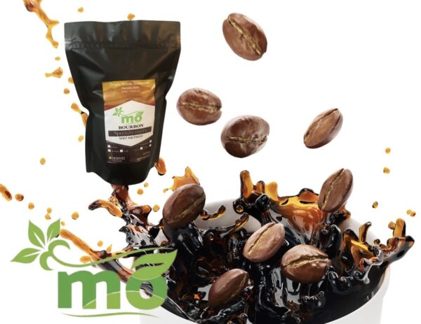 Café Bourbon de tueste oscuro, 400g en pouch reciclable. Producto de Menuorgánica, origen Atitlán.