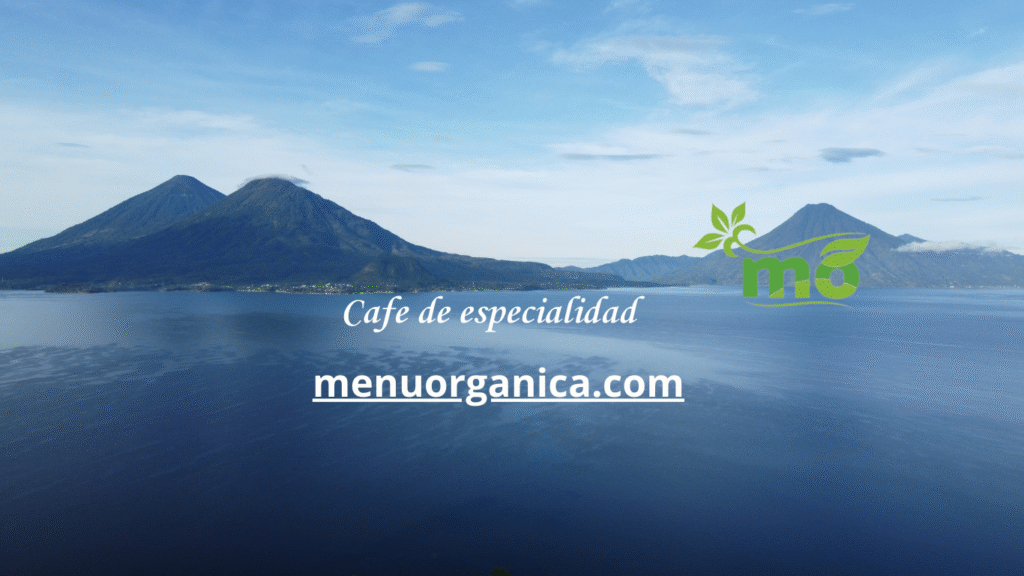 Café Bourbon Menuorgánica - Menùorgànica Vista del Lago de Atitlán y volcanes en Sololá, origen del café Bourbon de Menuorgánica